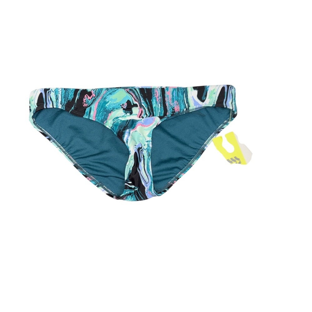 NWT All In Motion Watercolor Abstract Print Swim Bottoms - Size Small